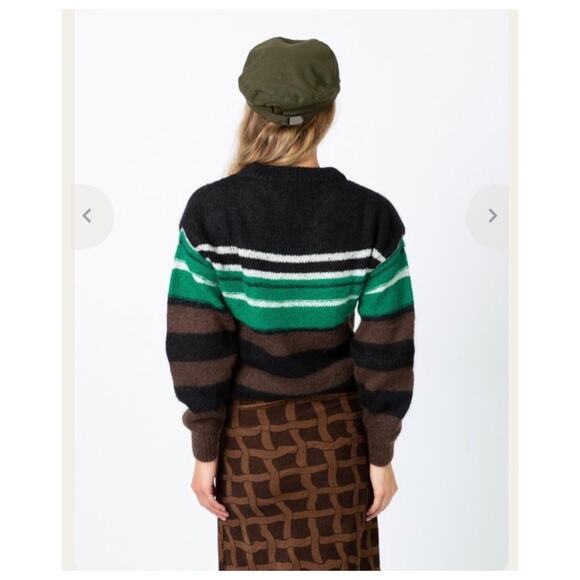 TELA Gina Striped Knit Mohair Sweater Size Small - Picture 4 of 11